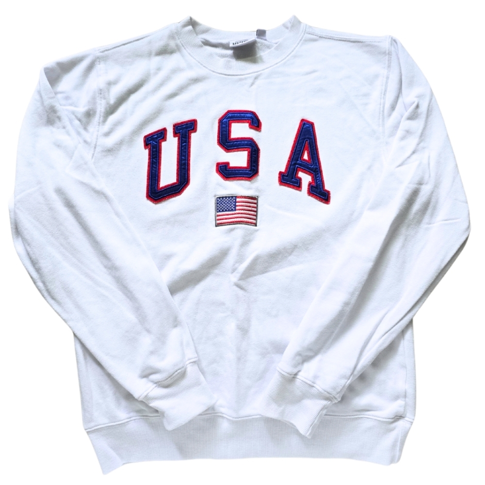 MIGHTY FINE American Flag USA Sweatshirt Patriotic Medium